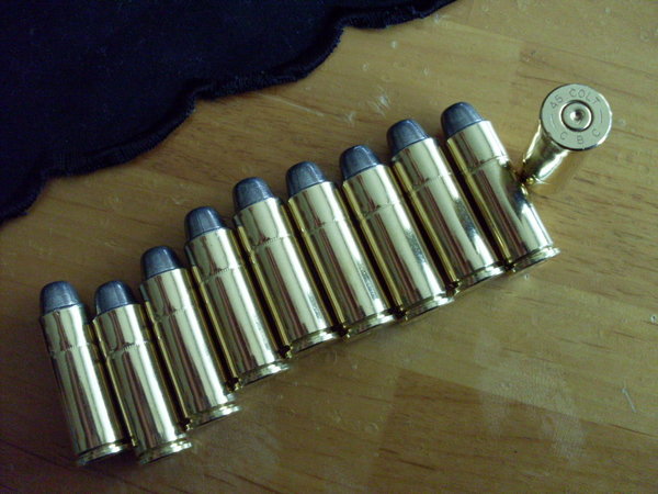 Dekomunition .45LC Long Colt,Messinghülse 1 Stück,Blei SWC,S&W